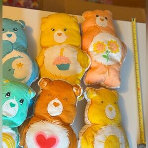 Vintage self sewn Care Bears pillows lot of 6 1980s